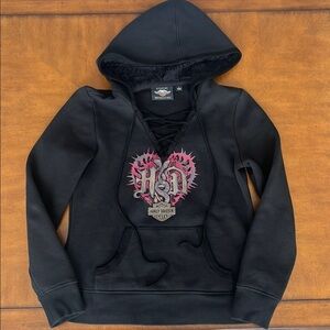 Harley Davidson Lace Hooded Sweatshirt